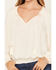 Image #3 - Lovestitch Women's Long Sleeve Sequins Peasant Top, Ivory, hi-res