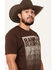 Image #2 - RANK 45&reg; Men's Blurville Short Sleeve Graphic T-Shirt, Chocolate, hi-res