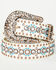Image #1 - Shyanne Women's Embellished Bling Belt, White, hi-res