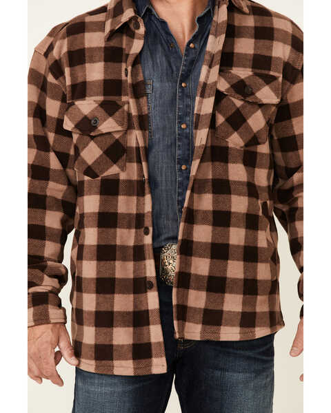 Image #3 - Outback Trading Co Men's Plaid Long Sleeve Button-Down Western Flannel Shirt , Lt Brown, hi-res