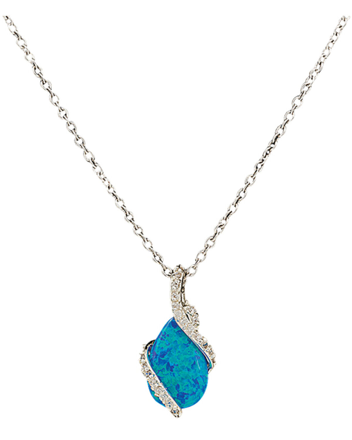 Image #1 - Montana Silversmiths River Lights Twin Paths Necklace, Silver, hi-res