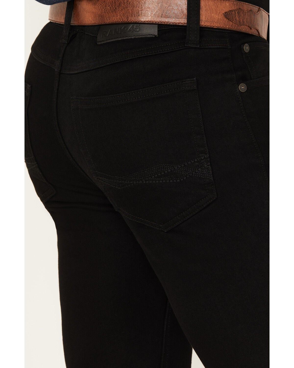 Image #4 - RANK 45&reg; Men's Midnight Wash Ambush Slim Straight Performance Stretch Denim Jeans, Black, hi-res
