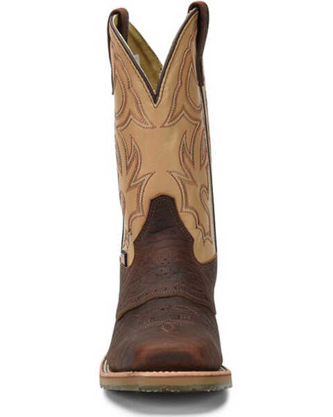 Image #8 - Double H Men's Ice Oak Saddle Work Boots - Steel Toe, Bison, hi-res