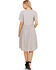 Polagram Women's Embroidered Short Sleeve Dress, Grey, hi-res