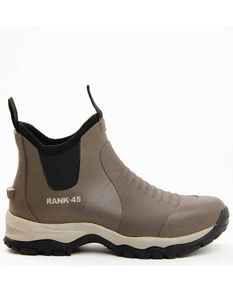 Image #2 - RANK 45® Men's 6.5" Rubber Ankle Boots - Round Toe, Brown, hi-res