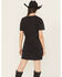 Image #4 - Rock & Roll Denim Women's Wild West Short Sleeve Graphic Mini T-Shirt Dress, Black, hi-res