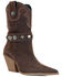Image #1 - Azalea Wang Women's Neith Western Booties - Round Toe, Orange, hi-res