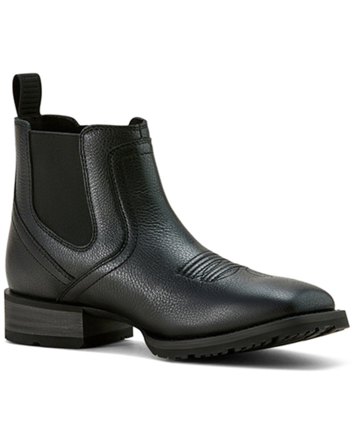 Ariat Men's Boot Barn Exclusive Hybrid Low Boy Chelsea Boots - Broad Square Toe, Black, hi-res