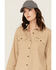 Image #2 - Ariat Women's Rebar Tunic Long Sleeve Button-Down Flannel Work Shirt, Beige, hi-res