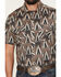 Image #3 - Rock & Roll Denim Men's Southwestern Print Short Sleeve Snap Stretch Western Shirt, Black, hi-res