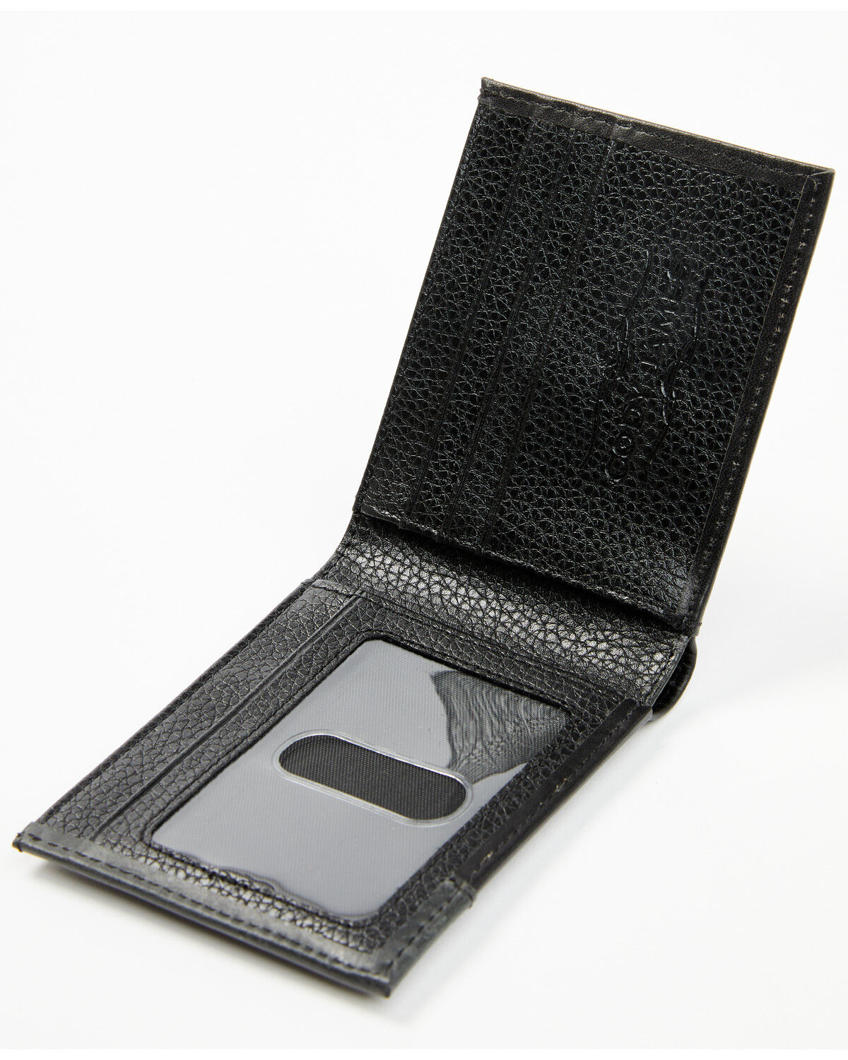 Image #2 - Cody James Men's Dwight Basketweave Tooled Bifold Wallet, Black, hi-res