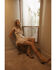 Image #3 - Cleo + Wolf Women's Floral Print Lace-Up Mini Skort, Ivory, hi-res