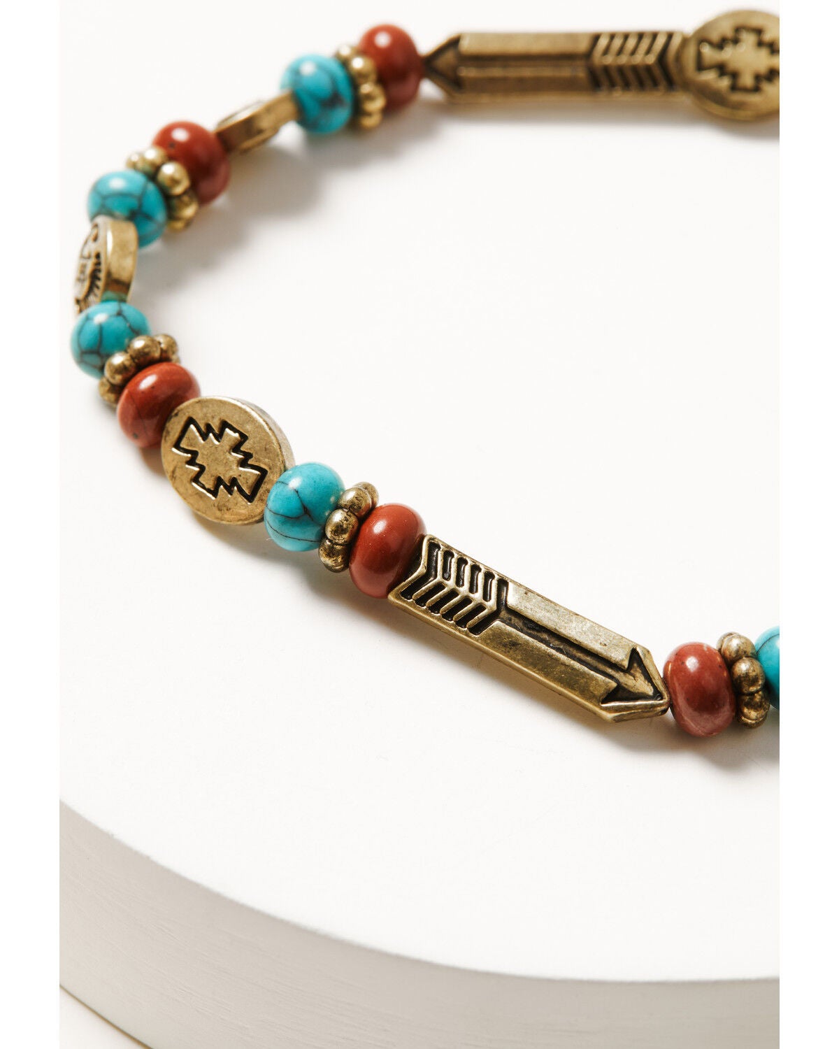 Image #2 - Shyanne Women's Golden Skyland Multi Stone Stretch Bracelet Set - 4 Piece, Gold, hi-res