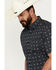 Image #3 - Cody James Men's Galaxy Geo Print Short Sleeve Button-Down Stretch Western Shirt, Navy, hi-res