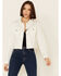 Image #1 - Shyanne Women's Crochet Back Button-Down Crop Jacket , White, hi-res