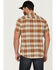Image #4 - Pendleton Men's Linen Plaid Short Sleeve Button Down Western Shirt, Yellow, hi-res