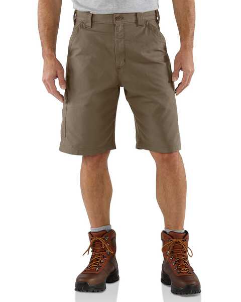 Image #1 - Carhartt Men's Canvas Utility Work Cargo Shorts, Brown, hi-res