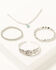 Image #1 - Shyanne Women's Western Cuff Mixed Media Bracelet Set - 4 Piece, Silver, hi-res