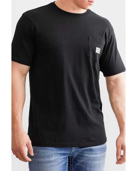 Brixton Men's Woodburn Short Sleeve Pocket T-Shirt , Black, hi-res