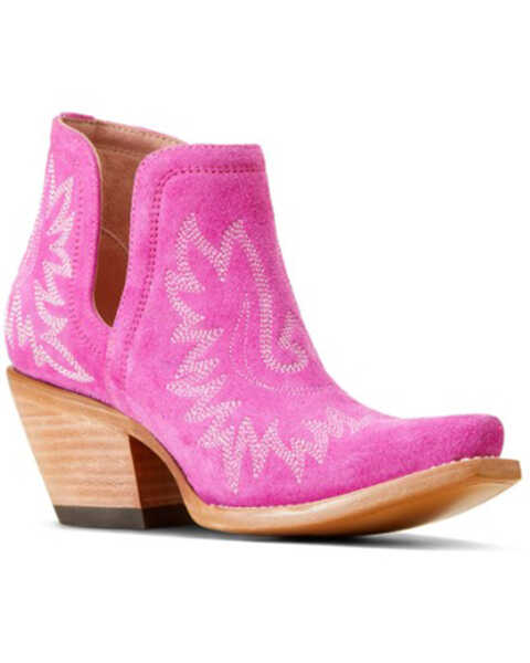 Image #1 - Ariat Women's Dixon Fashion Booties - Snip Toe, Pink, hi-res