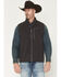 Image #1 - Ariat Men's Phantom Logo Concealed Carry Softshell Vest, Dark Grey, hi-res