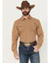 Image #1 - Cinch Men's Solid Long Sleeve Snap Western Performance Shirt, Brown, hi-res