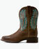 Image #2 - Ariat Women's Round Up Filly Performance Western Boots - Broad Square Toe, Brown, hi-res