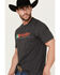 Image #2 - Wrangler Men's Mexico Flag Logo Short Sleeve Graphic Print T-Shirt, Charcoal, hi-res
