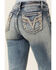 Image #3 - Vigoss Women's Mid Straight Vintage V-Pocket Denim Jeans, Blue, hi-res