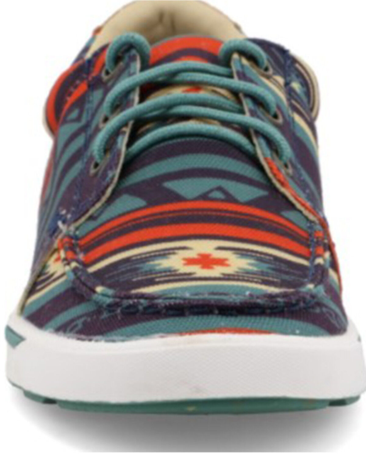 Image #4 - Wrangler Footwear Retro Women's Navy Southwestern Shoes - Moc Toe, Multi, hi-res