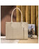 Image #2 - Wrangler Women's Southwestern Print Tooled Concealed Carry Tote Bag, Beige, hi-res