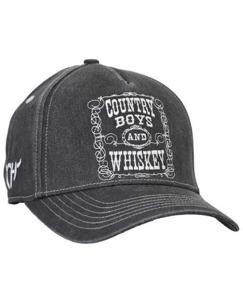 Image #1 - Cowgirl Hardware Women's Country Boys And Whiskey Baseball Cap, Black, hi-res