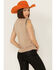 Image #4 - Rock & Roll Denim Women's Chain Fringe Graphic Sleeveless Tank Top, Taupe, hi-res