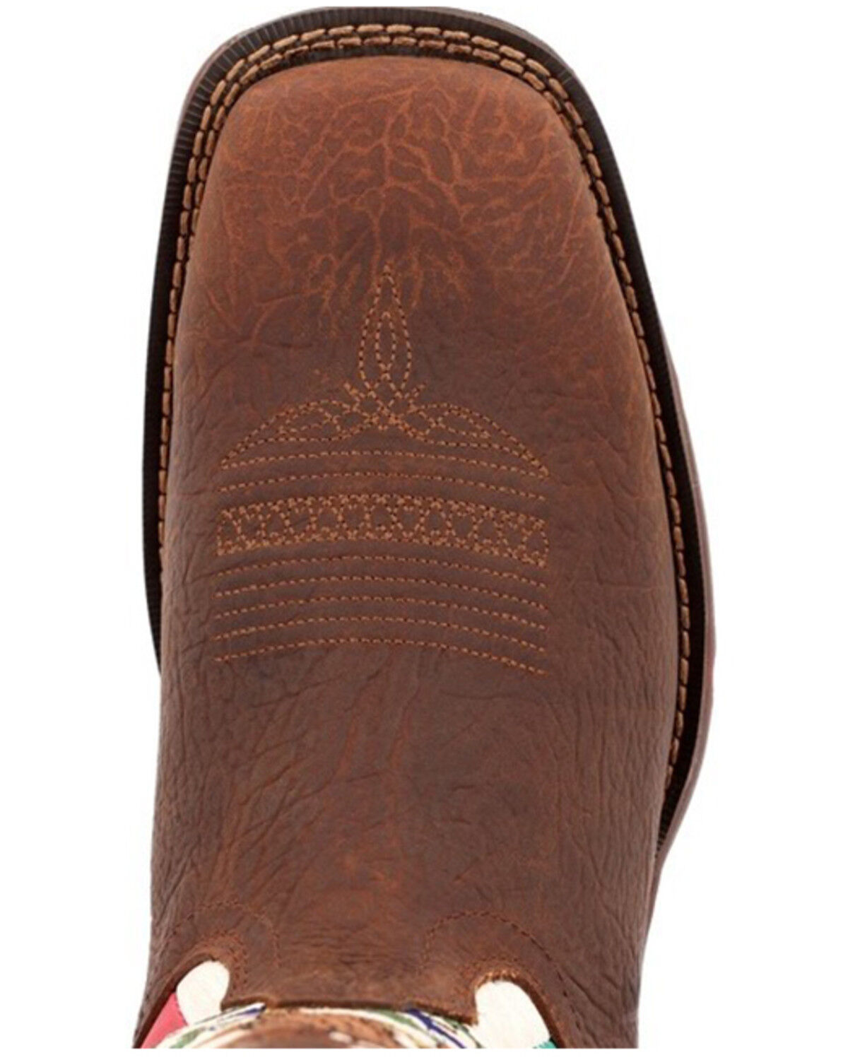 Image #6 - Durango Men's Mexico Flag Western Performance Boots - Steel Toe, Sand, hi-res
