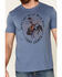 Cody James Men's Livin The Wild West Graphic Short Sleeve T-Shirt , Blue, hi-res