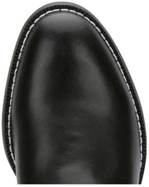 Image #6 - Justin Men's Basics Roper Western Boots - Round Toe, Black, hi-res