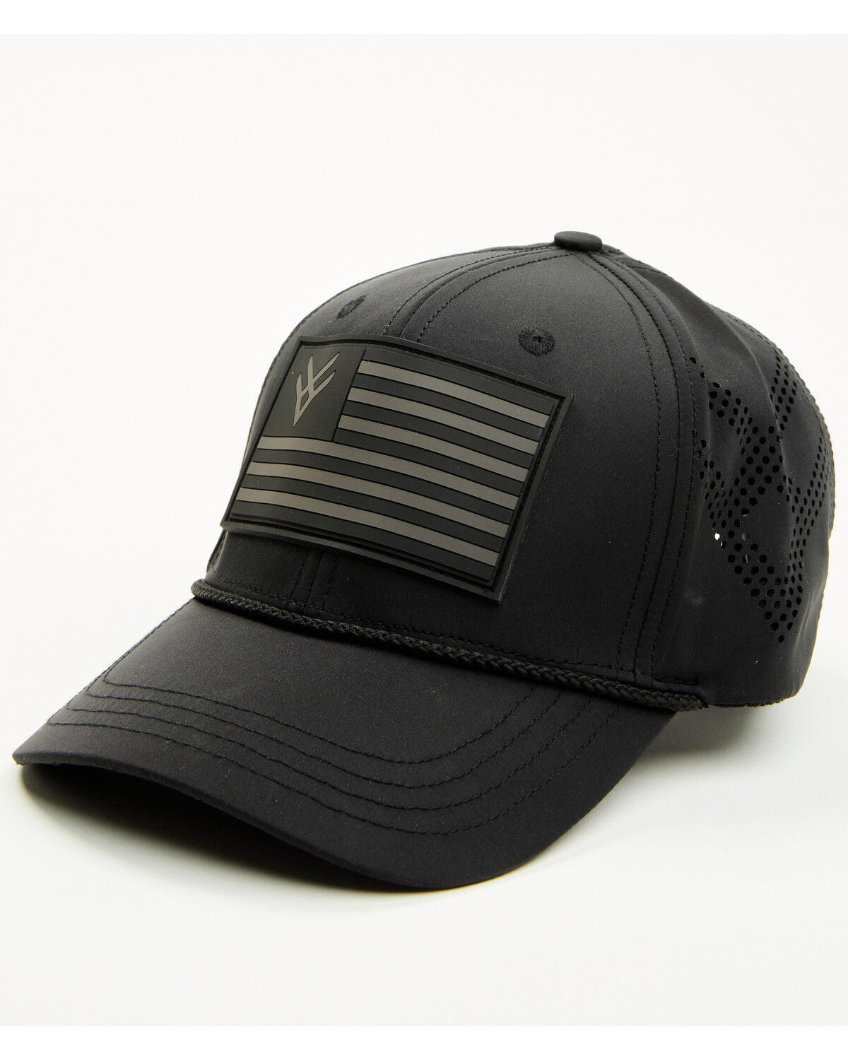 Image #1 - Hawx Men's Logo Flag Ball Cap, Black, hi-res