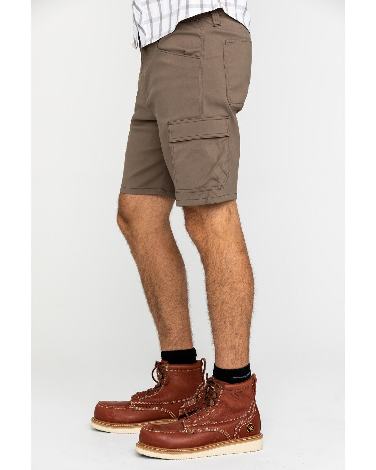 Image #3 - ATG by Wrangler Men's Morel Utility Asymmetric Cargo Shorts, Brown, hi-res