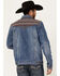 Image #4 - Cody James Men's Gaucho Southwestern Print Yoke Stretch Denim Jacket, Dark Wash, hi-res