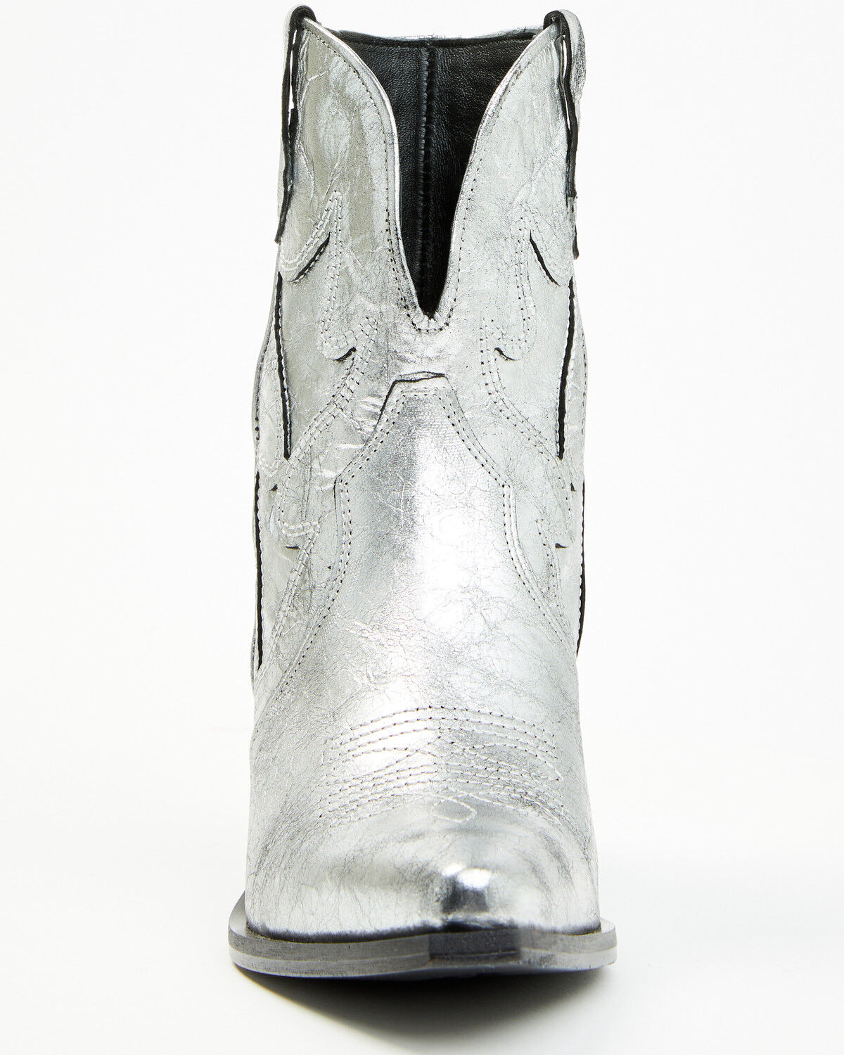 Image #4 - Free People Women's Way Out West Metallic Western Boots - Snip Toe, Silver, hi-res