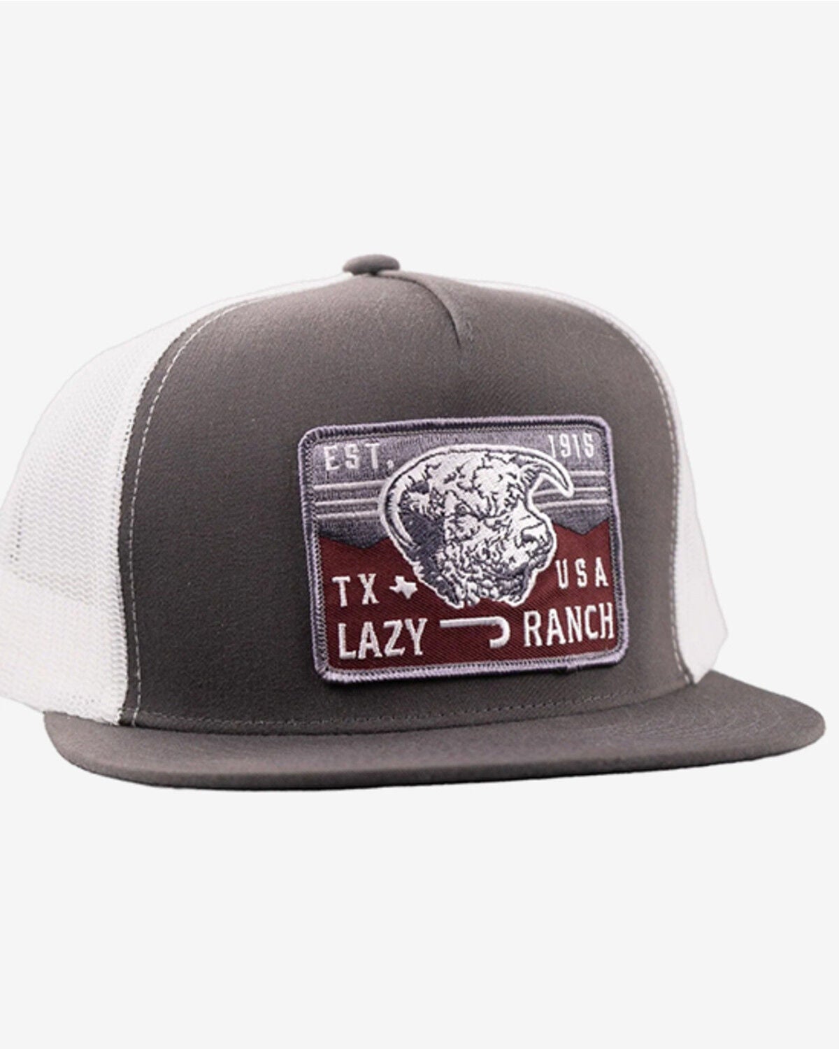 Image #1 - Lazy J Ranch Wear Men's Red Rock Ball Cap, Grey, hi-res