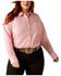 Image #1 - Ariat Women's Kirby Striped Long Sleeve Button-Down Stretch Western Shirt - Plus, Pink, hi-res