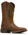 Image #1 - Ariat Men's Sport Freedom Distressed Western Boots - Broad Square Toe, Brown, hi-res