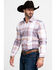 Scully Signature Soft Series Men's Large Plaid Snap Long Sleeve Western Shirt , Brown, hi-res