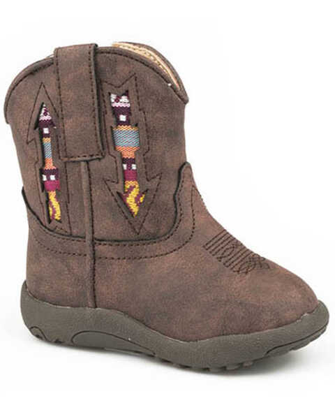 Roper Toddler Boys' Southwestern Arrow Western Boots - Round Toe, Brown, hi-res