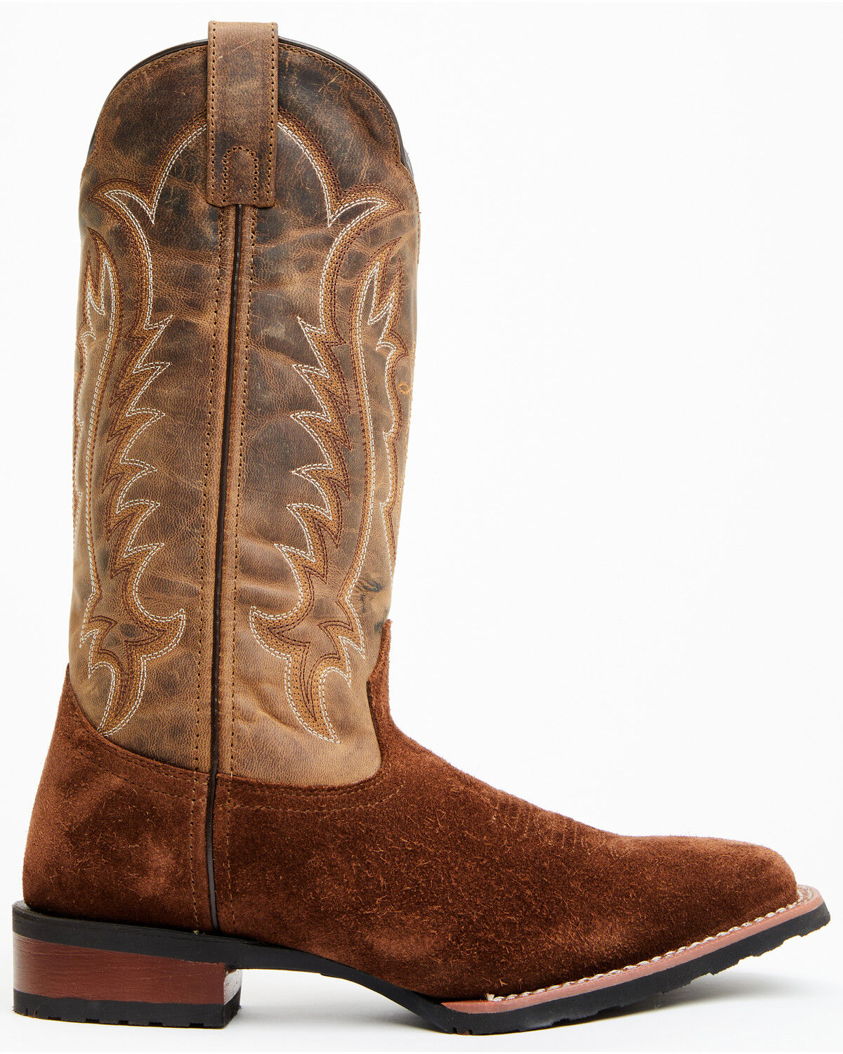 Image #2 - Laredo Men's Rigid Roughout Performance Western Boots - Broad Square Toe, Rust Copper, hi-res