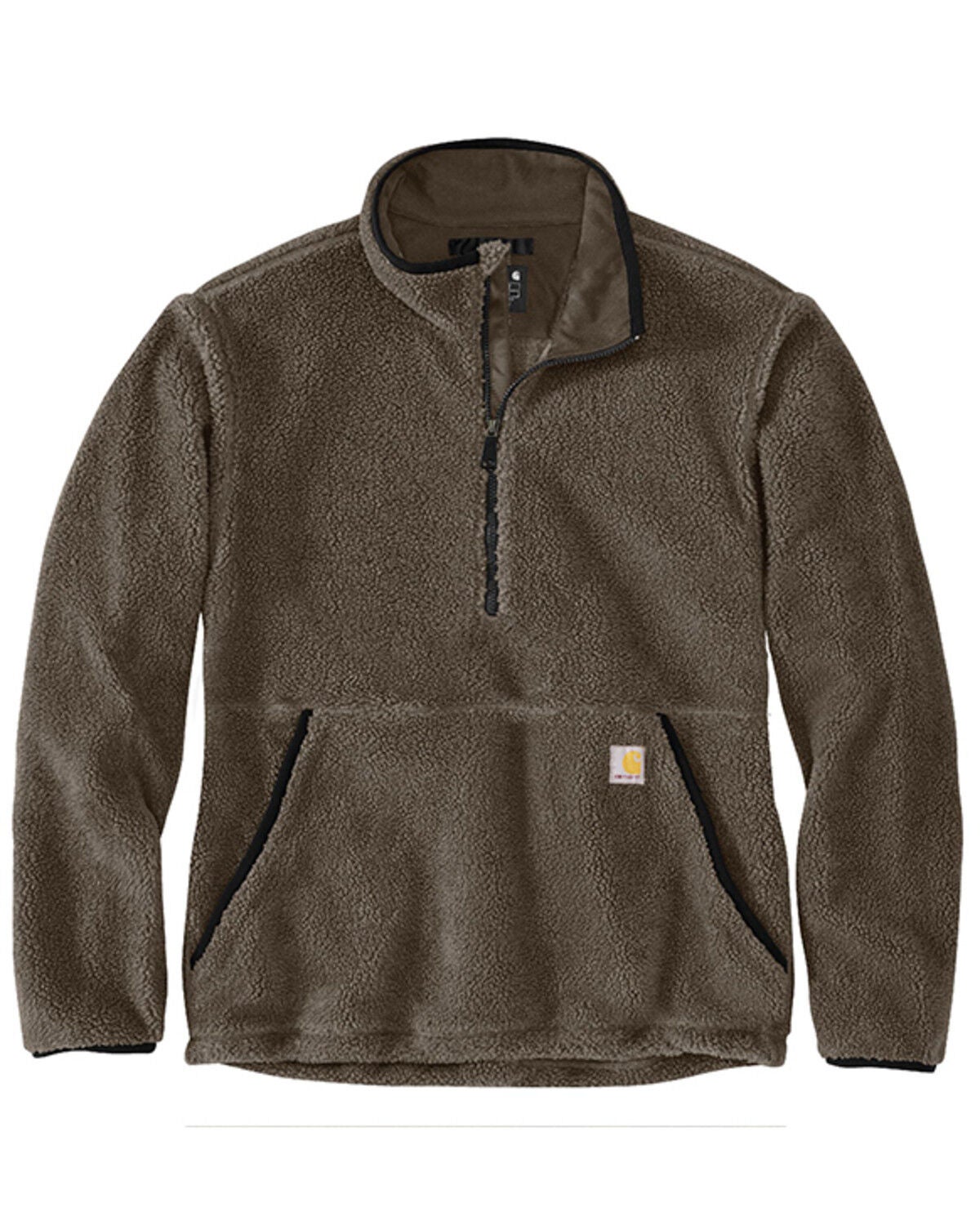 Carhartt Men's Loose Fit Fleece Pullover, Dark Brown, hi-res