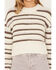 Image #3 - Cleo + Wolf Women's Abstract Stripe Cropped Knit Sweater, Ivory, hi-res