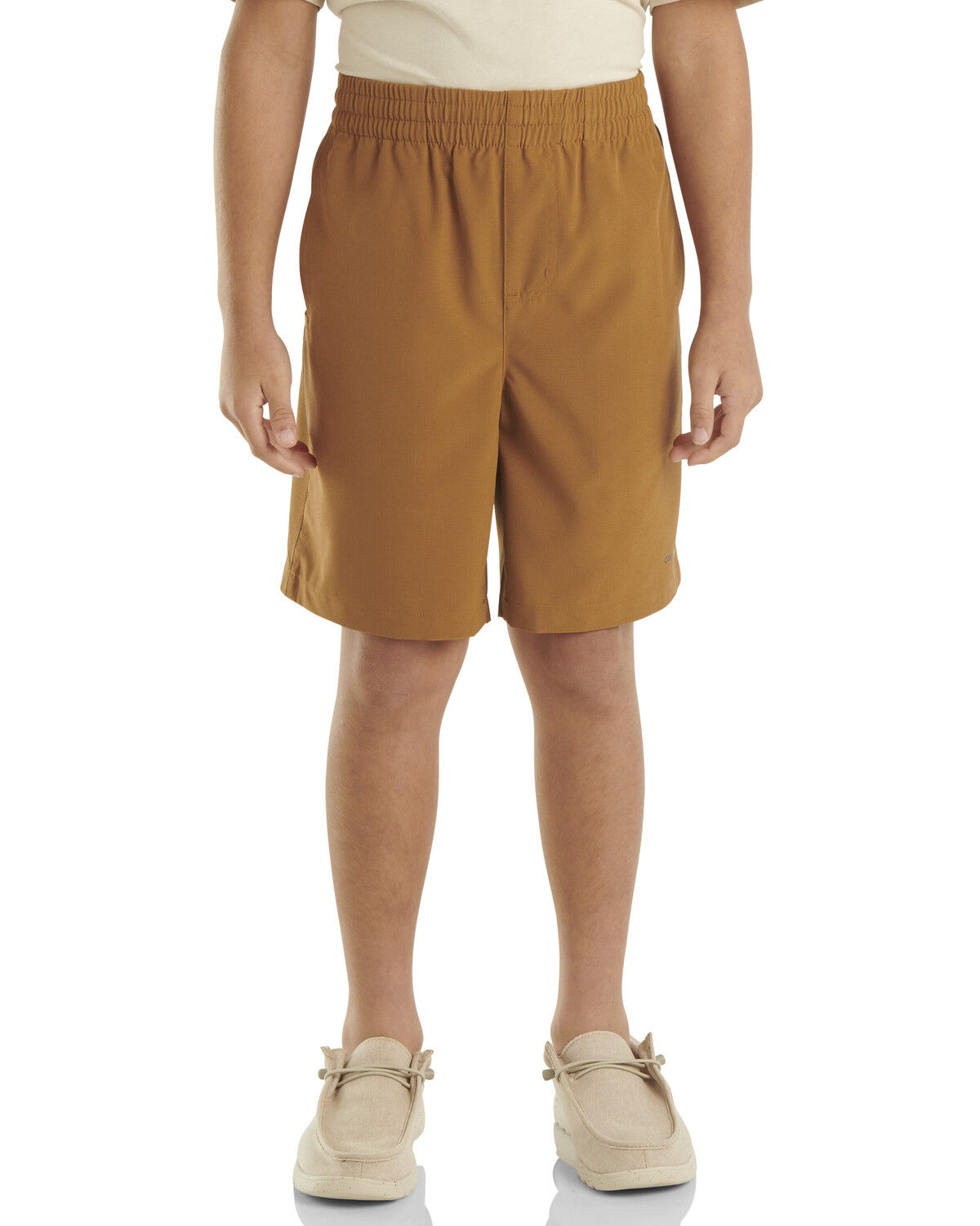 Image #1 - Carhartt Boys' Solid Rugged Flex Work Shorts, Brown, hi-res
