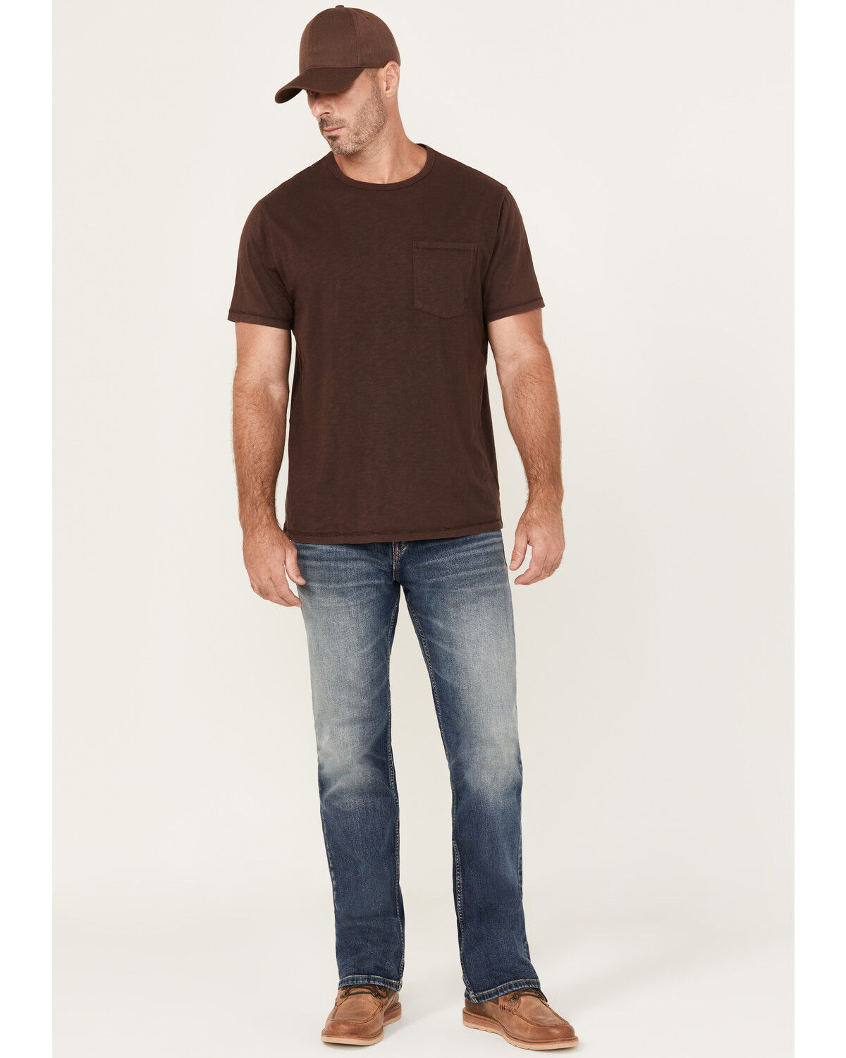 Image #1 - Brothers and Sons Men's Boneyard Dark Wash Vintage Straight Stretch Denim Jeans, Dark Wash, hi-res
